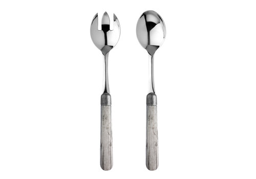Antique Wood Couverts à Salade en Bois de Bouleau