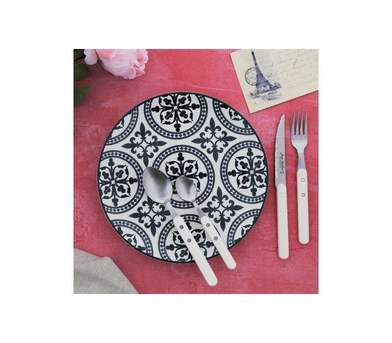 Ménagère Laguiole Bistrot 24 pièces blanche