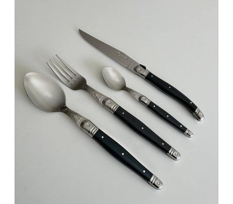 Laguiole Exklusiv Besteckset 24-tlg. Sea Smoke