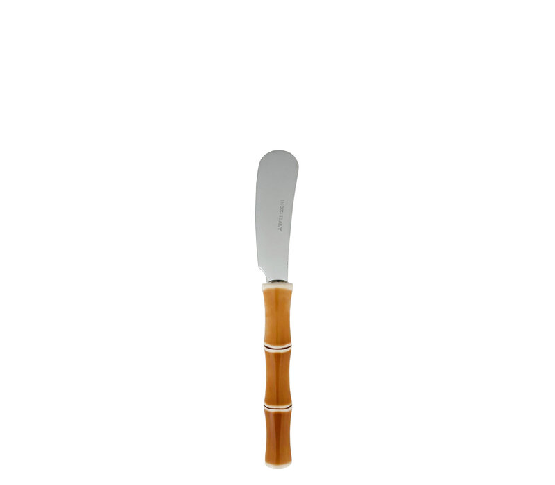 1 petit couteau à beurre – aspect bambou marron clair – Poignée Plastique