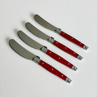 Laguiole Premium 4 Couteaux à Beurre Rouge en Coffret