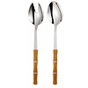 Kom Amsterdam Service à Salade – Aspect Aambou Marron Clair – Ensemble de Couverts Synthétiques