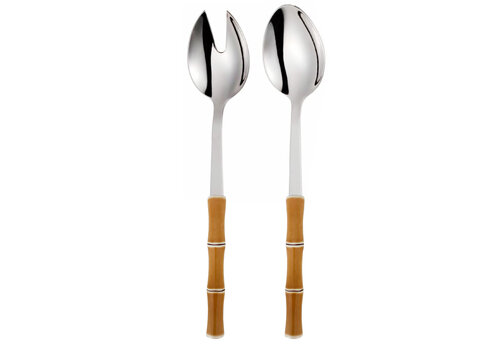 Kom Amsterdam Bamboo Salad Servers Light Brown
