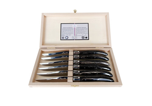 Laguiole Laguiole Premium 6 Steakmessen Buffelhoorn