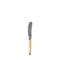 Laguiole Premium 2 Butter Knives & 2 Cheese Knives Light Horn Effect