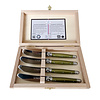 Laguiole Laguiole Premium 4 Butter Knives Olive Green  in Wooden Box