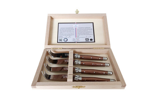 Laguiole Laguiole Premium 4 Kaasmesjes Bruin in Kistje