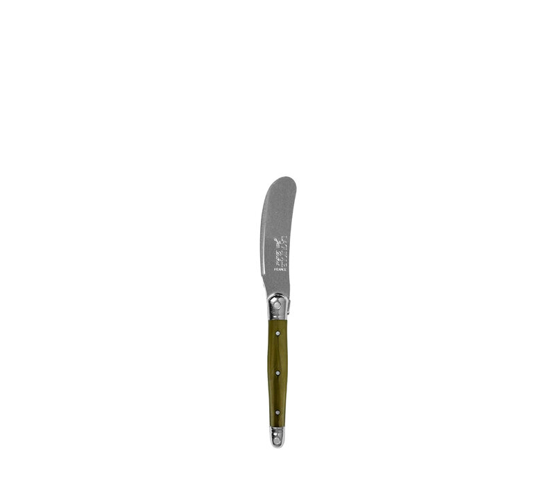 Laguiole Premium 2 Butter Knives & 2 Cheese Knives Olive Green