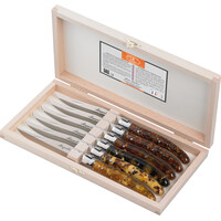 Laguiole Premium 6 Steakmessen Schildpad Look