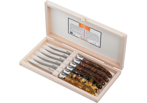 Laguiole Laguiole Premium 6 Steakmesser Schildpatt-Imitat
