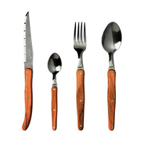 Laguiole Classic Besteckset 32-teilig aus Olivenholz