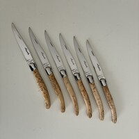 Laguiole Premium 6 Steakmessen Noors Berken