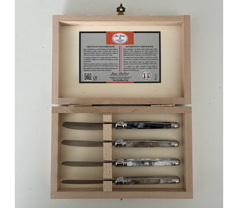 Laguiole Premium 4 Small Butter Knives Marble Mix
