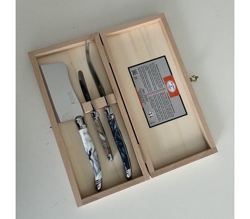 Laguiole Premium 3 Käsemesser Marmormisschung