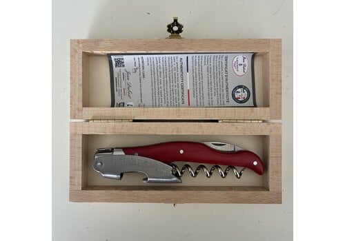 Laguiole Laguiole Premium Sommelier Knife Red in Wooden Box