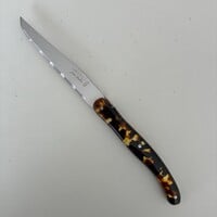 Laguiole 6 Classique Couteaux à Steak Tortue Effet Écaille en Coffret en Bois