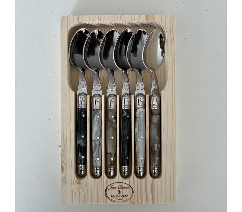 Laguiole Classic 6 Small Spoons Marble Mix