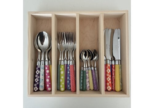 Kom Amsterdam Multi Colour 24-delige bestekset gemixte decors