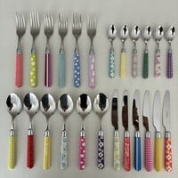 Multi Colour Couvert 24 pièces décors mixtes