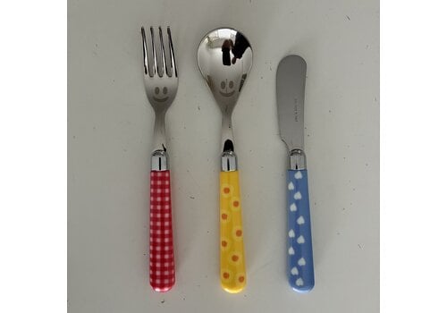 Kom Amsterdam Multi Colour 3-piece Children's Cutlery Set