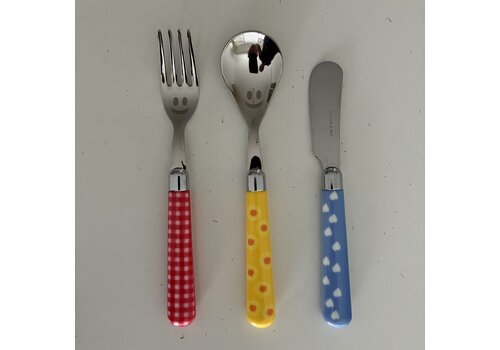 Kom Amsterdam Multi Colour Ensemble de Couverts Pour Enfants 3 pièces