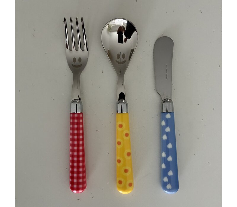 Multi Colour 3-delig Kinderbestek
