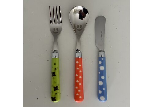 Kom Amsterdam Multi Colour Ensemble de Couverts Pour Enfants 3 pièces