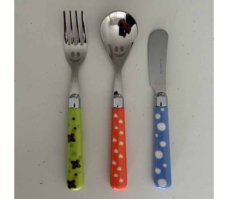 Multi Colour 3-delig Kinderbestek