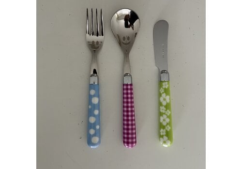 Kom Amsterdam Multi Colour 3-piece Children's Cutlery Set