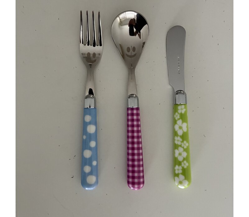 Multi Colour Ensemble de Couverts Pour Enfants 3 pièces
