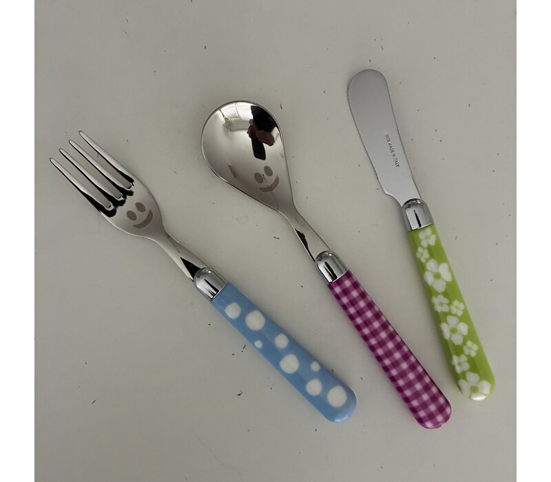 Multi Colour Ensemble de Couverts Pour Enfants 3 pièces