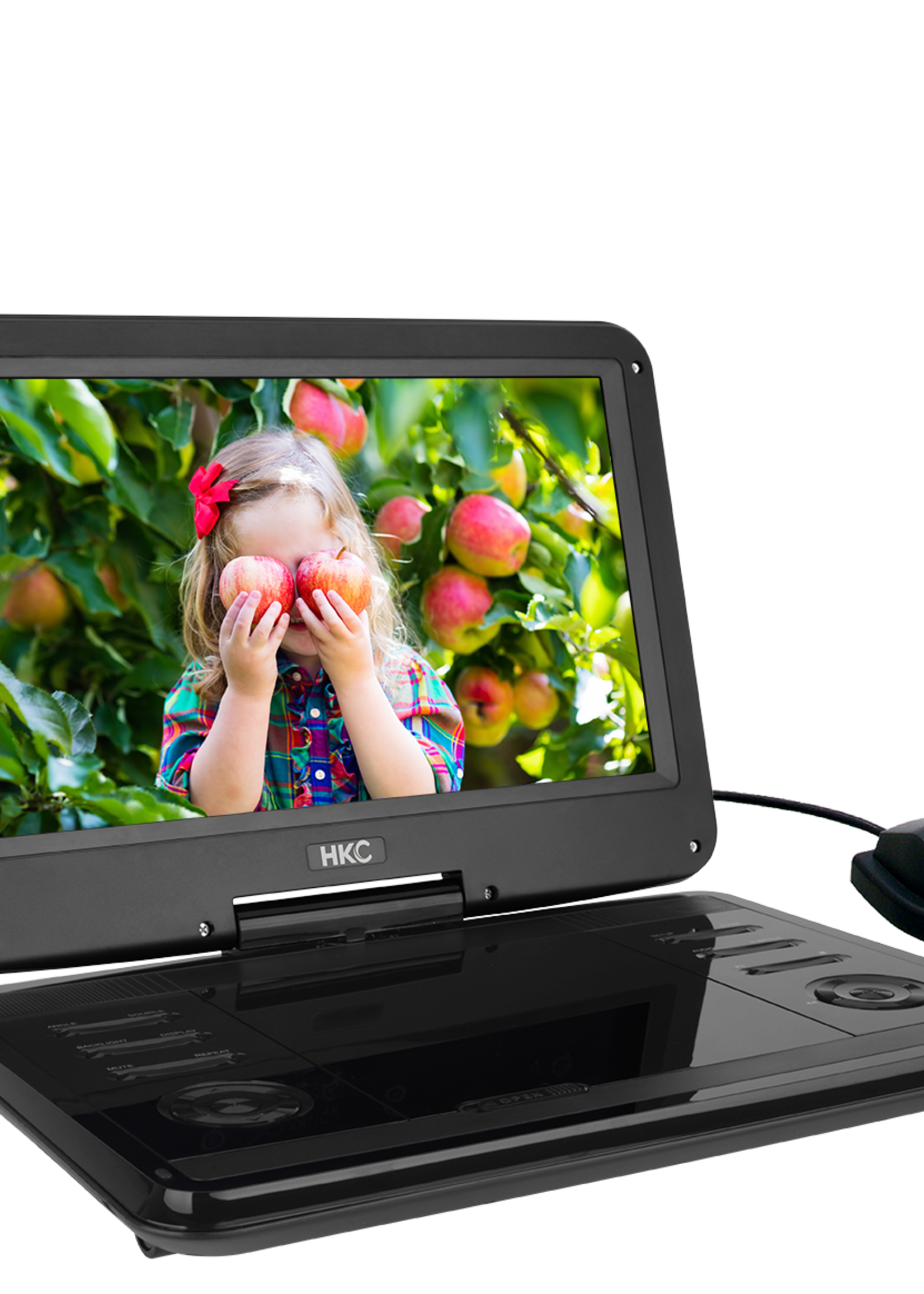 HKC D12HBDT 12inch portable DVD player with built-in TV tuner