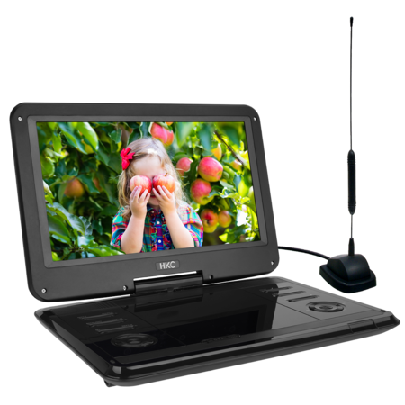 HKC D12HBDT 12inch portable DVD player with built-in TV tuner