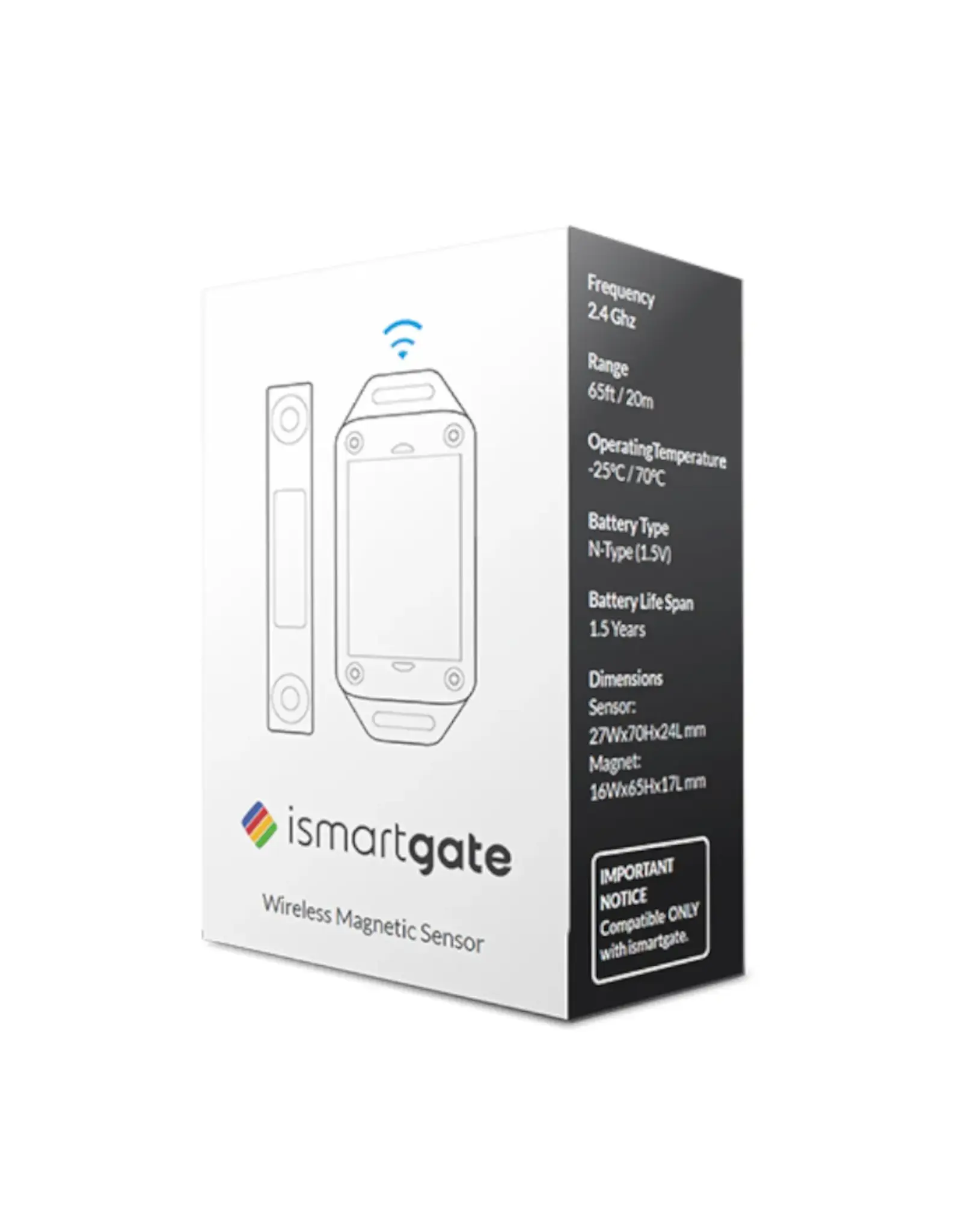 Ismartgate Draadloze magnetische sensor  (hekken)