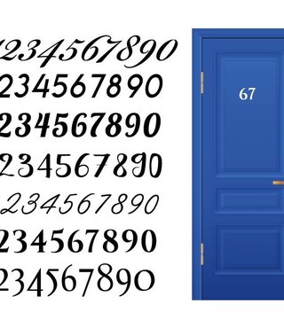 Door Sticker Name Number Walldesign56 Wall Decals