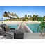 Walldesign56 Self-adhesive photo wallpaper custom size - Beach Maldives