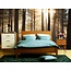 Walldesign56 Selbstklebende Fototapete - Wald Sonnenaufgang 1