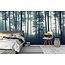 Walldesign56 Selbstklebende Fototapete - Wald im Nebel