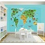 Walldesign56 Self-adhesive photo wallpaper custom size - World Map Kids