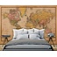 Mural World Map Vintage 2 - Sepia