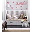 Walldesign56 Wandaufkleber - Schmetterling mit Name & Geburt Daten