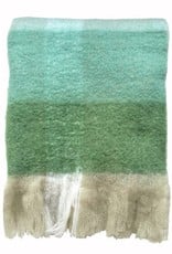 Pea green mohair throw