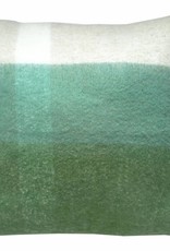 Pea green mohair cushion