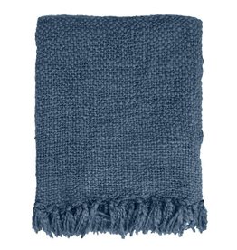 Indigo solid throw