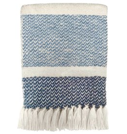 Berber grainy blue throw