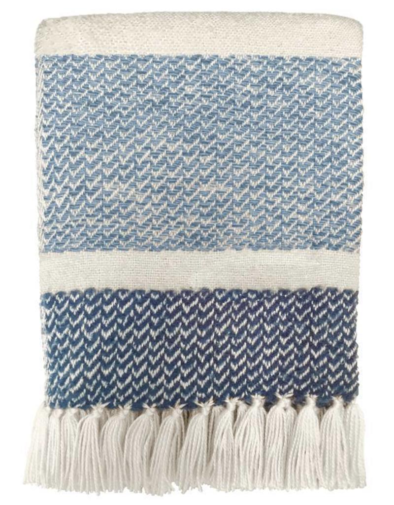 Berber grainy blue throw