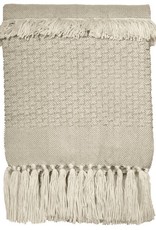 Offwhite fringe throw