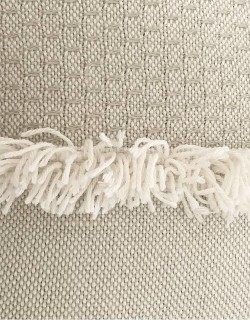 Offwhite fringe throw