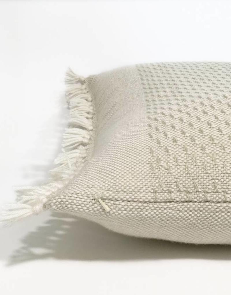 Offwhite fringe cushion