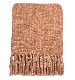 Brush pink throw